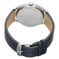 Titan Men's Minimalist Zen Watch: Sleek Leather Strap with Contrast Hands - Image 7