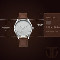 Titan Men's Classic Watch: Gradient Dial & Sleek Markings with Leather Strap-NS1802SL13 - Image 4