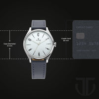 Titan Men's Minimalist Zen Watch: Sleek Leather Strap with Contrast Hands - Image 4