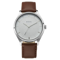 Titan Men's Classic Watch: Gradient Dial & Sleek Markings with Leather Strap-NS1802SL13 - Image 1