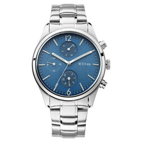 Titan Men's Classic Watch: Gradient Dial & Sleek Markings with Leather Strap-NS1802SL13 - Image 12