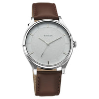 Titan Men's Classic Watch: Gradient Dial & Sleek Markings with Leather Strap-NS1802SL13 - Image 5