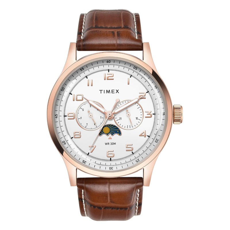 TIMEX Analog Watch for Men with Round Dial & Water Resistant Man's Wrist Watches