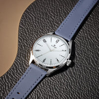 Titan Men's Minimalist Zen Watch: Sleek Leather Strap with Contrast Hands - Image 2